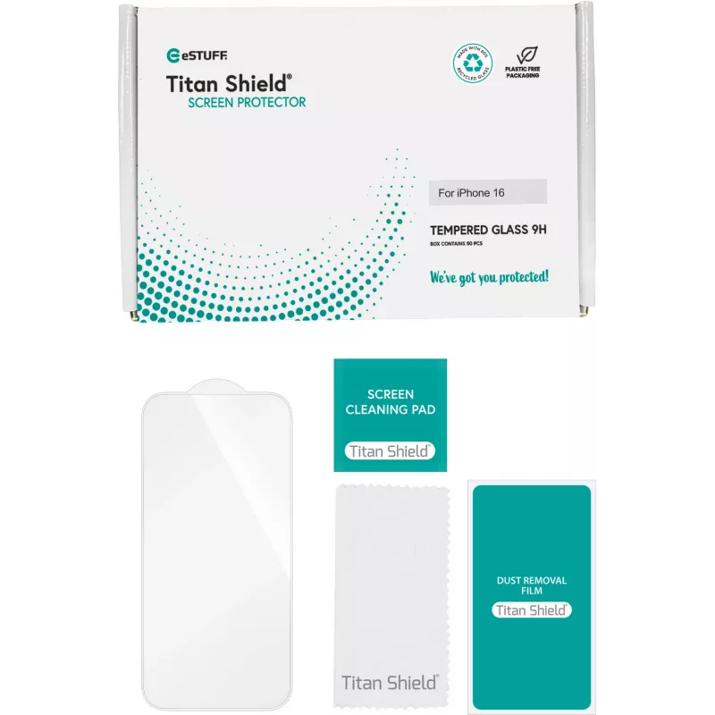eSTUFF ES501432-50BULK protector de pantalla/parte trasera para móvil protector de pantalla transparente Apple 1 ud.