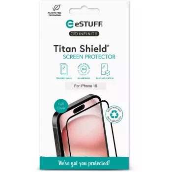 Protector de pantalla transparente eSTUFF ES501431 Apple iPhone 17/17 Pro/16 Pro antirrayaduras antigolpes