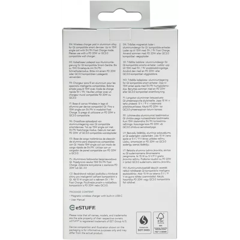Cargador móvil eSTUFF ES638300 longitud del cable 1,2 m