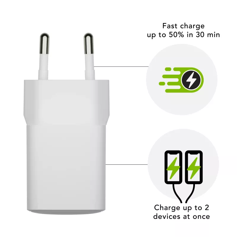 dbramante1928 re-charge Pro - cargador de pared UE USBC30W+USBA18W-W