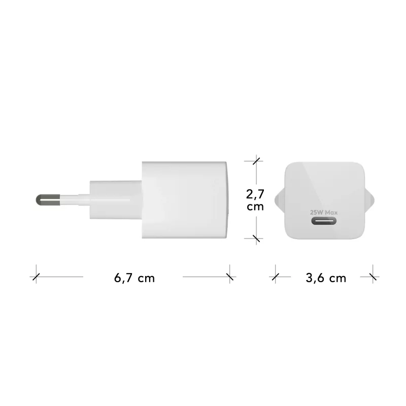 dbramante1928 re-charge Pro – fuente de alimentación UE USB-C 25W – W, interior, AC, blanco