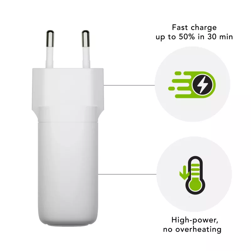 dbramante1928 re-charge Pro - cargador de pared UE USB-C 65 W - W, interior, AC, blanco