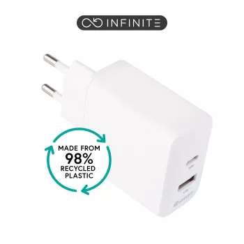 eSTUFF ES637031-BULK cargador para dispositivos móviles smartphone blanco AC carga rápida interior