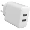 Cargador de interior eSTUFF ES637005 smartphone blanco 2 puertos USB 5V