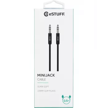 eSTUFF ES608001 cable de audio 0,5 m 3,5 mm negro
