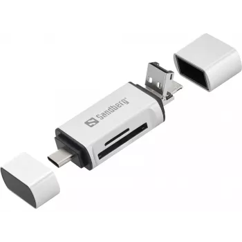 Sandberg lector de tarjetas USB-C+USB+MicroUSB