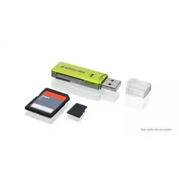 Lector de tarjetas IOGEAR GFR204SD verde