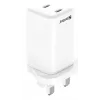 Cargador de CA SANDBERG Dual USB-C PD65W UK 441-62 — dual USB-C PD 65W, enchufe UK