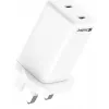 Cargador de CA SANDBERG Dual USB-C PD65W UK 441-62 — dual USB-C PD 65W, enchufe UK