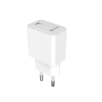 Cargador USB-C eSTUFF ES635028-BULK EU PD 20W, blanco
