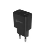 Cargador USB-C eSTUFF ES635029-BULK EU PD 20W, negro