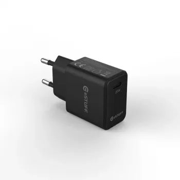 Cargador USB-C eSTUFF ES635029-BULK EU PD 20W, negro
