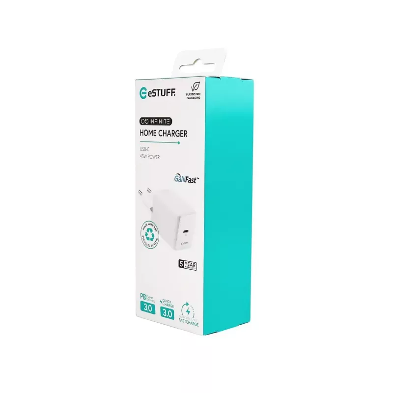 Cargador USB-C eSTUFF INFINITE ES637046 EU PD 45W GaN