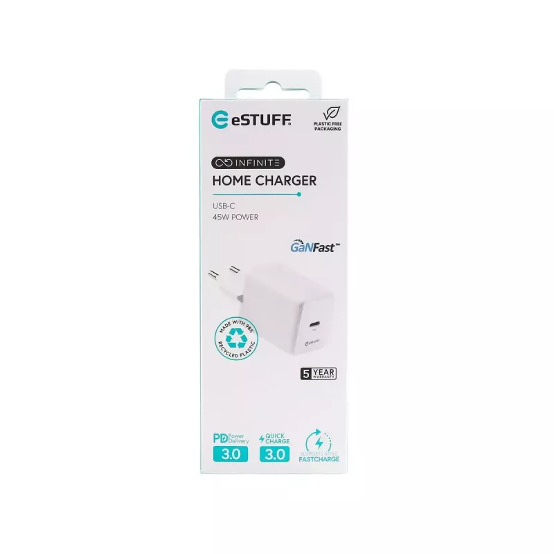 Cargador USB-C eSTUFF INFINITE ES637046 EU PD 45W GaN