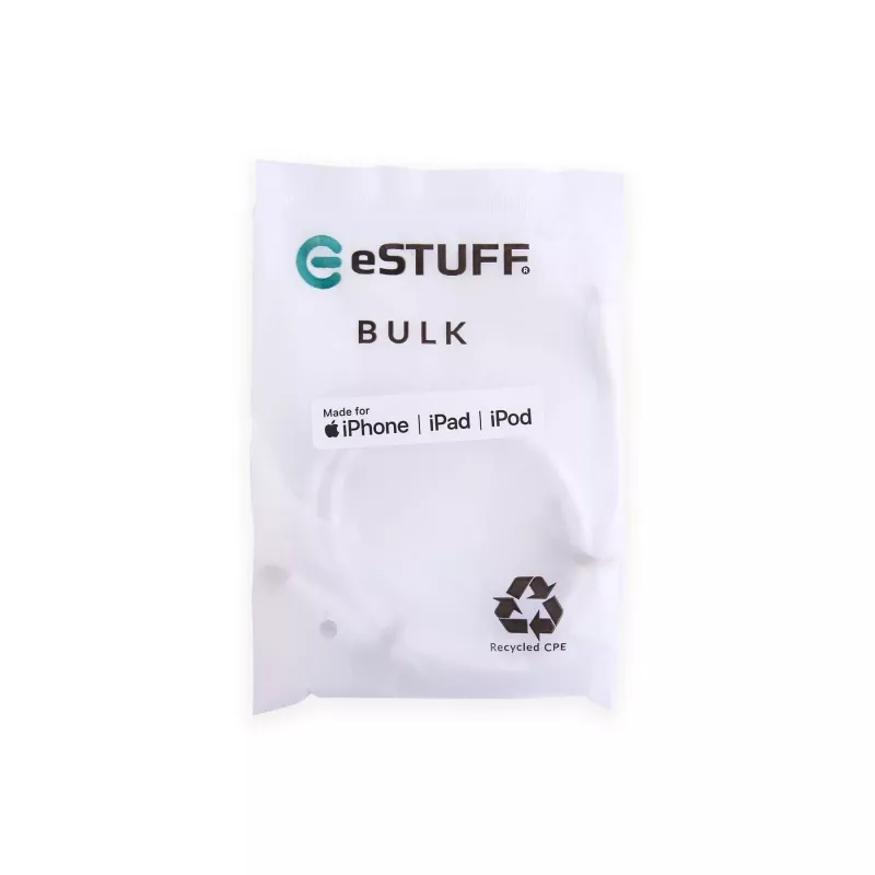 Cable Lightning eSTUFF ES602270-BULK 2 m Blanco certificado MFI