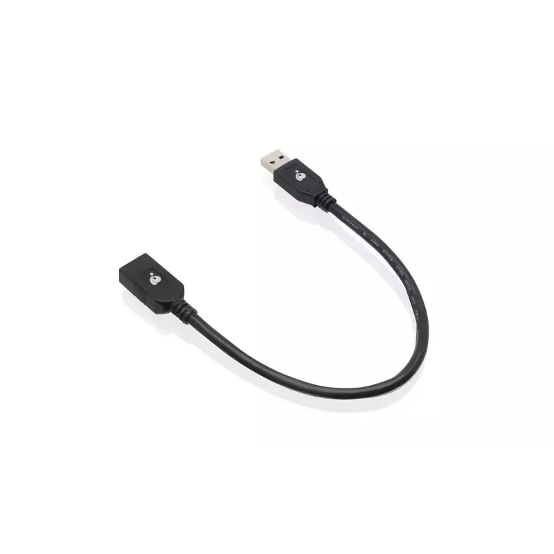 Cable USB IOGEAR G2LU3AMF USB 3.2 Gen 1 0,3 m USB A Negro