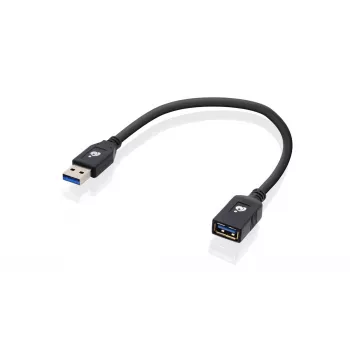 Cable USB IOGEAR G2LU3AMF USB 3.2 Gen 1 0,3 m USB A Negro
