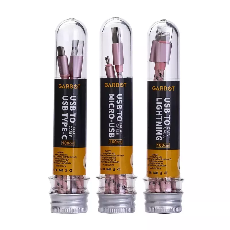 Cable USB Garbot C-05-10196 1 m USB A Micro-USB B Rosa
