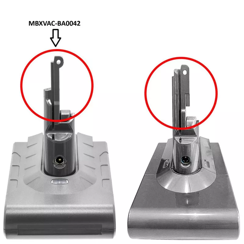 CoreParts MBXVAC-BA0042 batería para aspiradoras Dyson SV10, V8, V8 Absolute, V8 Animal, 21,6 V 2600 mAh 56,16 Wh Li-ion, negra