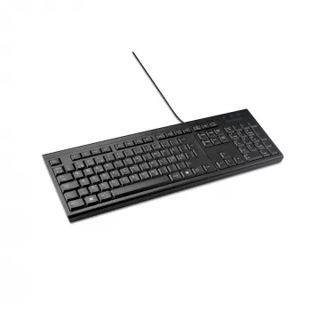 Teclado con cable de tamaño completo Kensington KB100 EQ USB membrana QWERTY negro