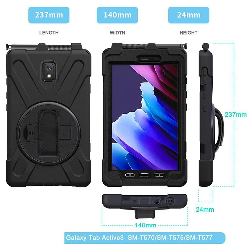eSTUFF AUSTIN Defender Case para Samsung Galaxy Tab Active3 - Negra
