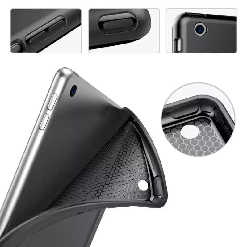 Funda tipo folio eSTUFF DENVER para iPad 10.2 – piel sintética negra