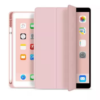Estuche para lápiz eSTUFF SEATTLE para iPad 9.7 2018/2017 – piel sintética rosa
