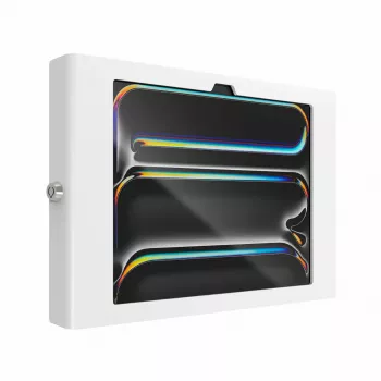 Soporte de seguridad de pared para iPad Pro 11 pulgadas — Maclocks Compulocks Apex para M4 y M5, blanco, incluye 2 llaves