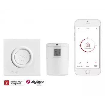 Danfoss Ally Starter Pack, gateway + termostato para radiador, blanco (014G2440)