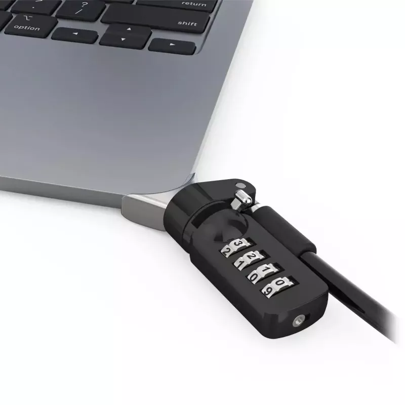 Compulocks Ledge para MacBook Air 13 pulgadas M2 y M3 con candado de combinación plata