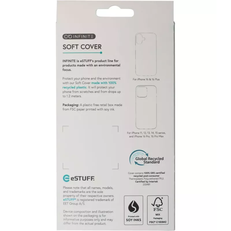 eSTUFF ES67100051 funda para móvil 17 cm (6,7 pulgadas) transparente