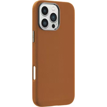 eSTUFF INFINITE VENICE funda magnética de piel para iPhone 16 Pro, marrón