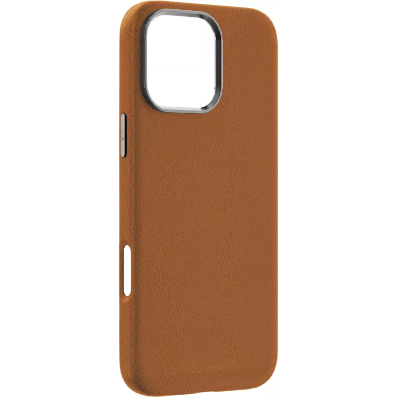 eSTUFF INFINITE VENICE funda magnética de piel para iPhone 16 Pro, marrón