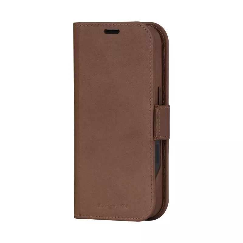 Funda tipo libro dbramante1928 Lynge MagSafe iPhone 16 Pro Dark Tan