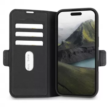Funda plegable dbramante1928 Oslo Pro para Apple iPhone 16 Negro PU plástico