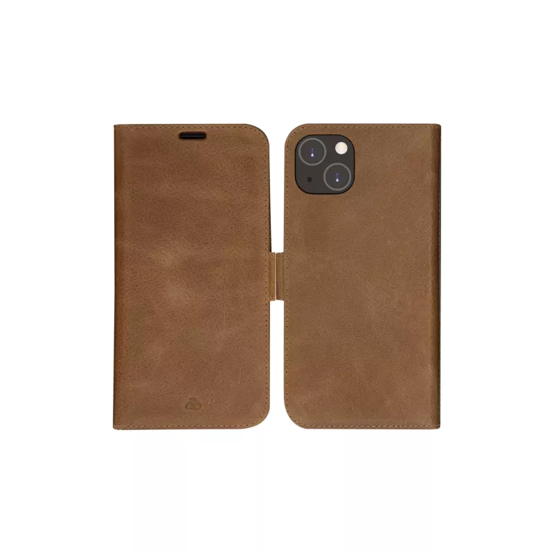 Funda tipo cartera dbramante1928 Lynge iPhone 14 Plus tan 3 compartimentos para tarjetas