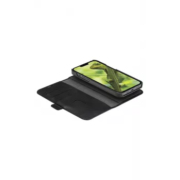 Funda tipo cartera dbramante1928 Lynge iPhone 14 Plus negra 3 compartimentos para tarjetas