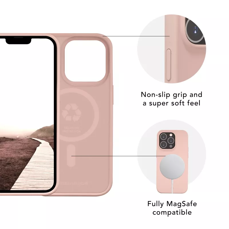 dbramante1928 Monaco iPhone 14 Pink Sand funda