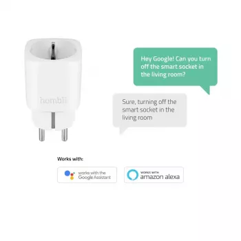 Enchufe inteligente Hombli HBPP-0201 3680 W Interior Blanco