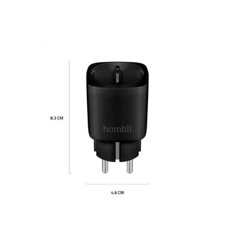 Hombli enchufe inteligente HBPP-0205, 3680 W, para interior, negro, pack promocional 2+1 (3 uds.)