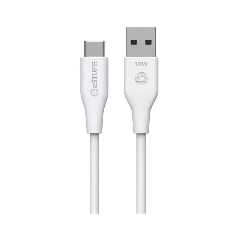 Cable USB eSTUFF ES605170 1m USB-C a USB-A USB 2.0 Blanco