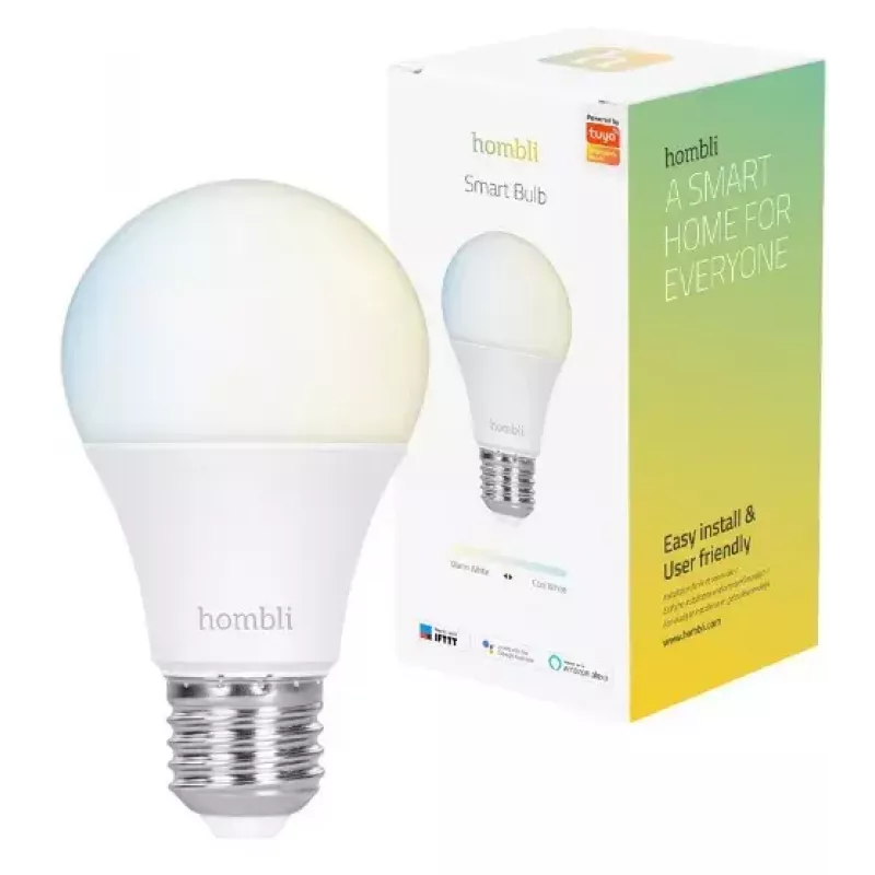 Hombli E27 bombilla inteligente, 9 W, CCT, pack promocional 1+1 (2 bombillas)