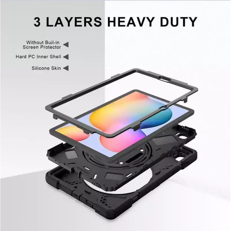 Funda eSTUFF AUSTIN Defender para Samsung Galaxy Tab S6 Lite 2022/2020 Negra