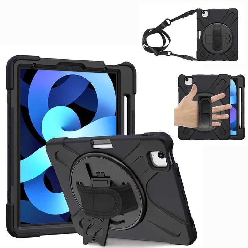 eSTUFF Defender Case ES681551-BULK funda trasera para Apple iPad Pro 11 / iPad Air 10,9 (4.ª/5.ª gen.), 27,9 cm (11 pulgadas), silicona/policarbonato, negra