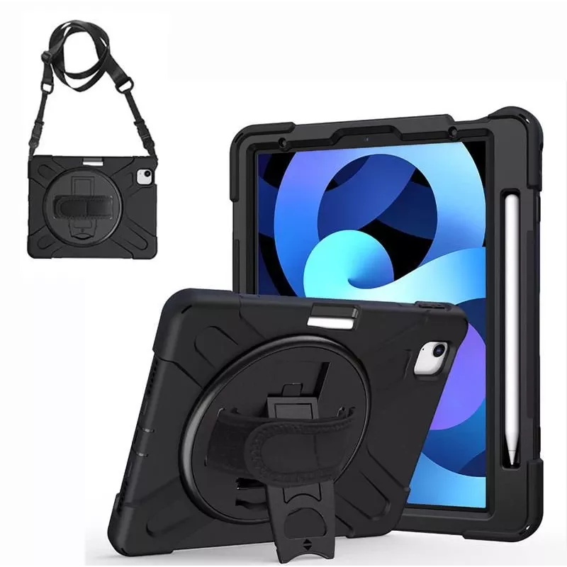 eSTUFF Defender Case ES681551-BULK funda trasera para Apple iPad Pro 11 / iPad Air 10,9 (4.ª/5.ª gen.), 27,9 cm (11 pulgadas), silicona/policarbonato, negra