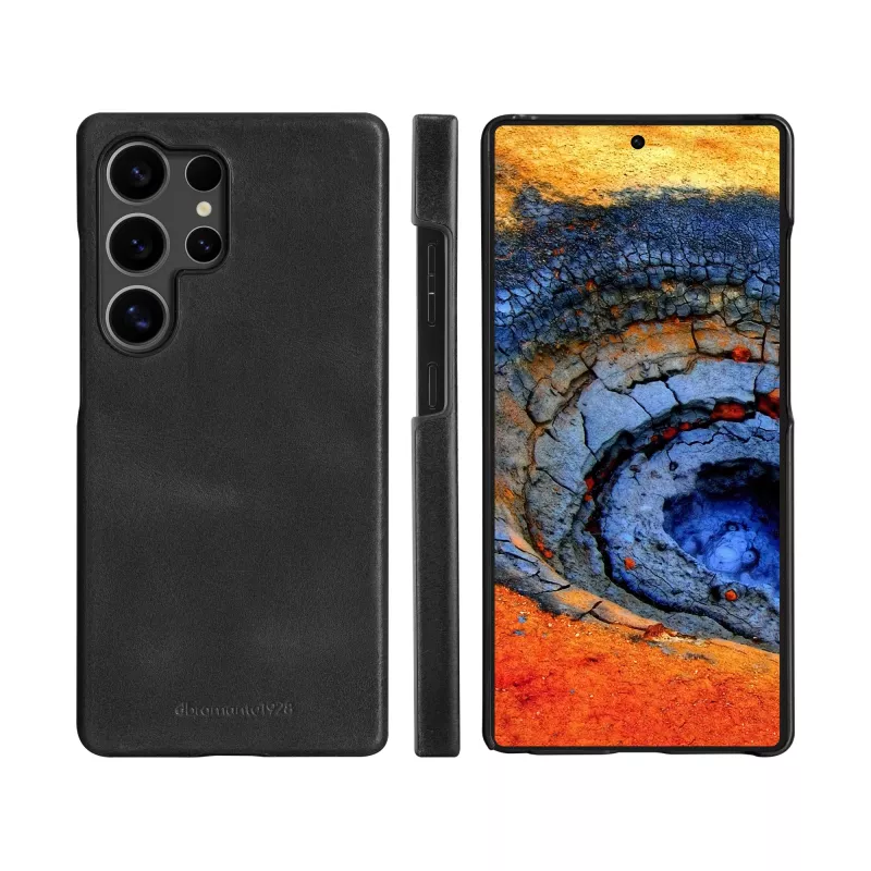 dbramante1928 Lynge LMSUGTBL6470 funda tipo libro para Samsung Galaxy S25 Ultra, piel granulada, negra