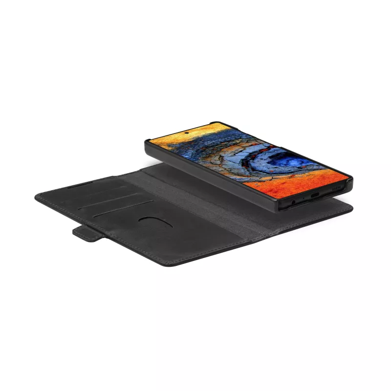 dbramante1928 Lynge LMSUGTBL6470 funda tipo libro para Samsung Galaxy S25 Ultra, piel granulada, negra