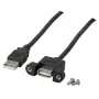 Microconnect USBAAF1PANEL2 Cable USB USB 2.0 1,8 m USB A Negro