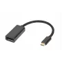 Microconnect MC-USBC-DPF1.2 Adaptador de cable de vídeo DisplayPort USB Type-C Negro