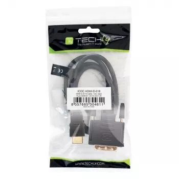 Cable de vídeo Techly HDMI a DVI-D M/M 1,8 m ICOC HDMI-D-018